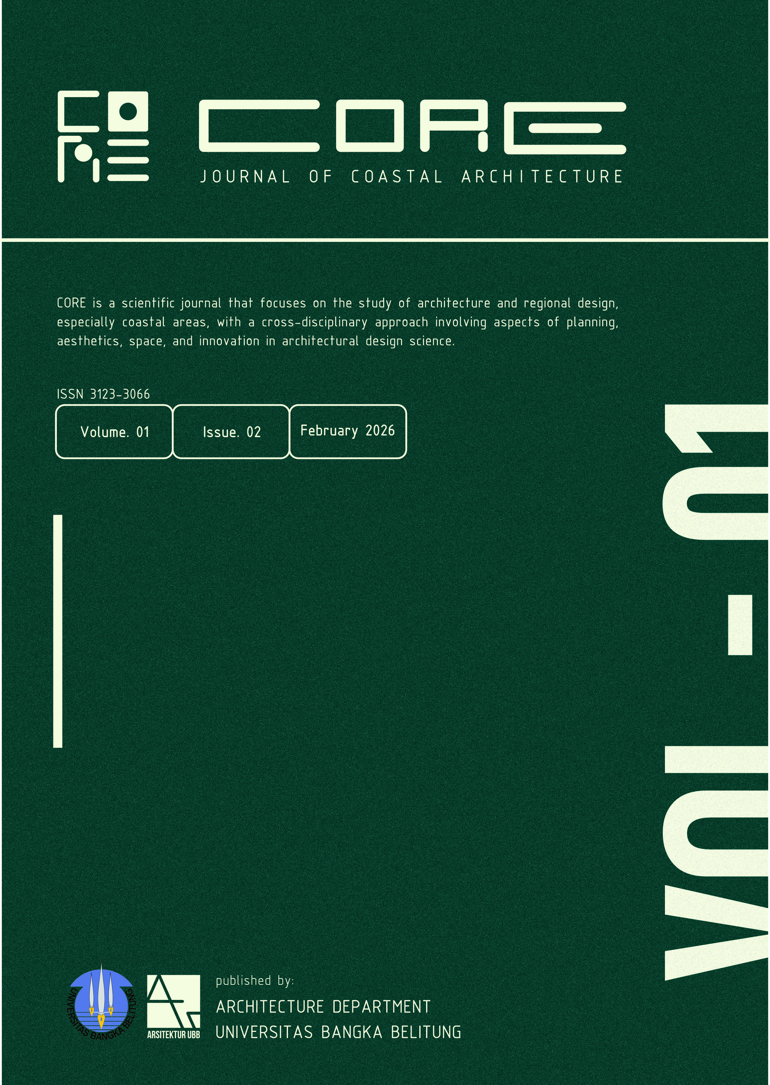 					View Vol. 1 No. 02 (2026): CORE : Journal of Coastal Architecture
				